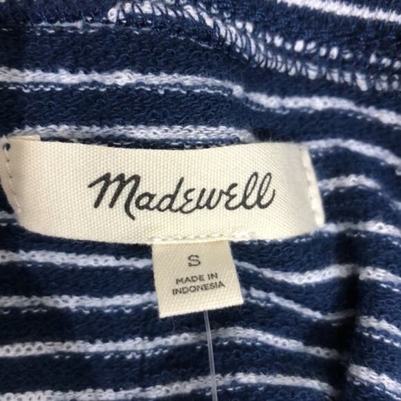 Madewell Navy Wild Ginger Bubble Sleeve Lightweight Sweatshirt Small NWT - Picture 7 of 10